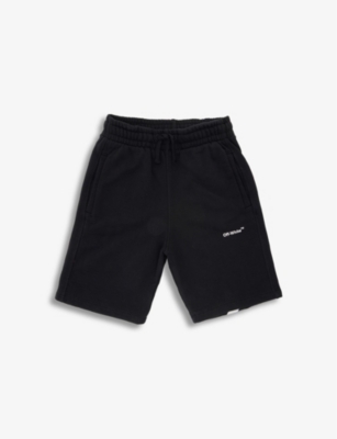 OFF-WHITE C/O VIRGIL ABLOH：橡胶箭头印花常规版型平纹针织棉短裤 4-12 岁