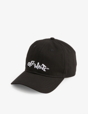 Off-white Embroidered Front Logo Cap In Black White