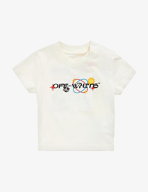 OFF-WHITE C/O VIRGIL ABLOH: Planets logo-print cotton-jersey T-shirt 6-36 months