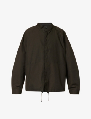 STILL BY HAND: Stand-collar boxy-fit cotton jacket