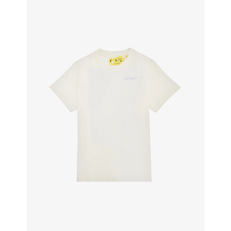 OFF-WHITE RUBBER ARROW LOGO COTTON-JERSEY T-SHIRT 4-12 YEARS,64417227