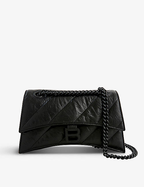 BALENCIAGA: Hourglass leather shoulder bag