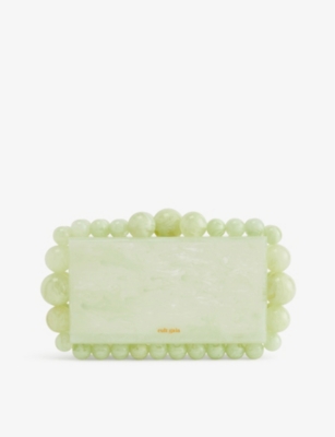 Cult Gaia Eos Box Clutch In Jade