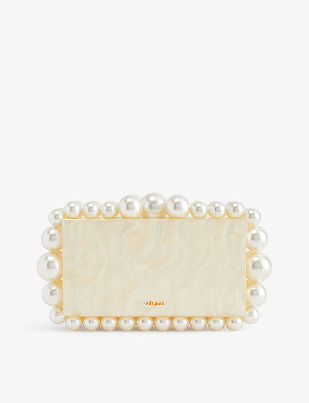 Cult Gaia Womens Ivory Eos Faux-pearl And Acrylic Clutch Bag