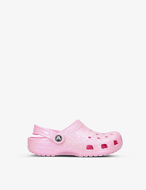 CROCS: Classic glittered rubber clogs 6 months-6 years