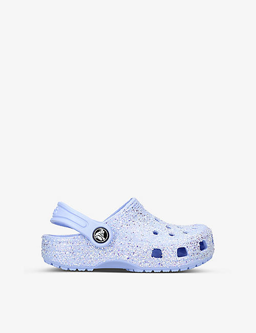 CROCS: Classic glittered rubber clogs 6 months-6 years