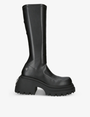 Naked Wolfe Scar Stretch Platform Boot In Black | ModeSens