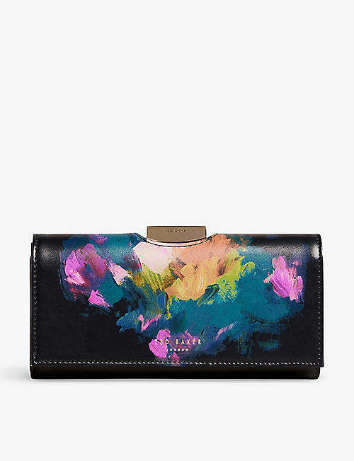 TED BAKER: Bavan art-print large leather purse