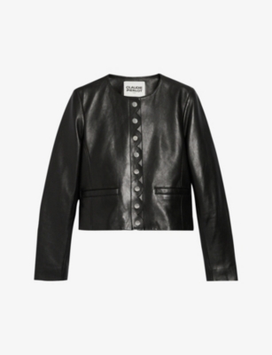 Claudie pierlot leather jacket sale