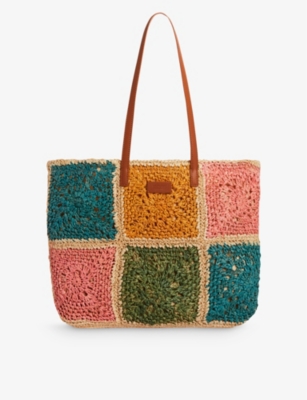 Claudie Pierlot Panelled Raffia Tote Bag In Divers ModeSens
