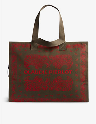 CLAUDIE PIERLOT: Paisley logo-print cotton travel tote bag