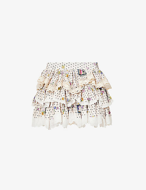 NATASHA ZINKO: Flowers Supreme floral-print stretch-cotton mini skirt