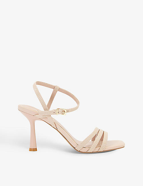 DUNE: Magnum ankle-strap leather heeled sandals