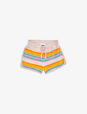 MOLO ALIYA STRIPED COTTON-BLEND SHORTS 4-14 YEARS,64463156