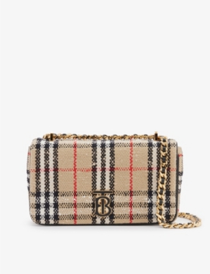 BURBERRY LOLA SMALL COTTON-BLEND CROSS-BODY BAG,64465112