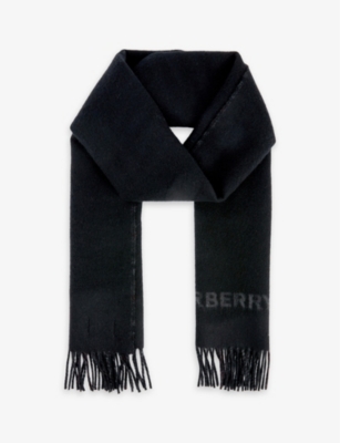 BURBERRY: Reversible check-pattern cashmere scarf