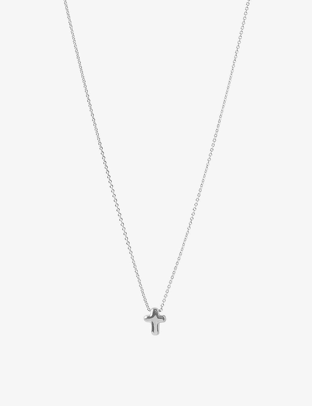 The Alkemistry Womens 18ct White Gold Chubby Cross 18ct White-gold Pendant Necklace