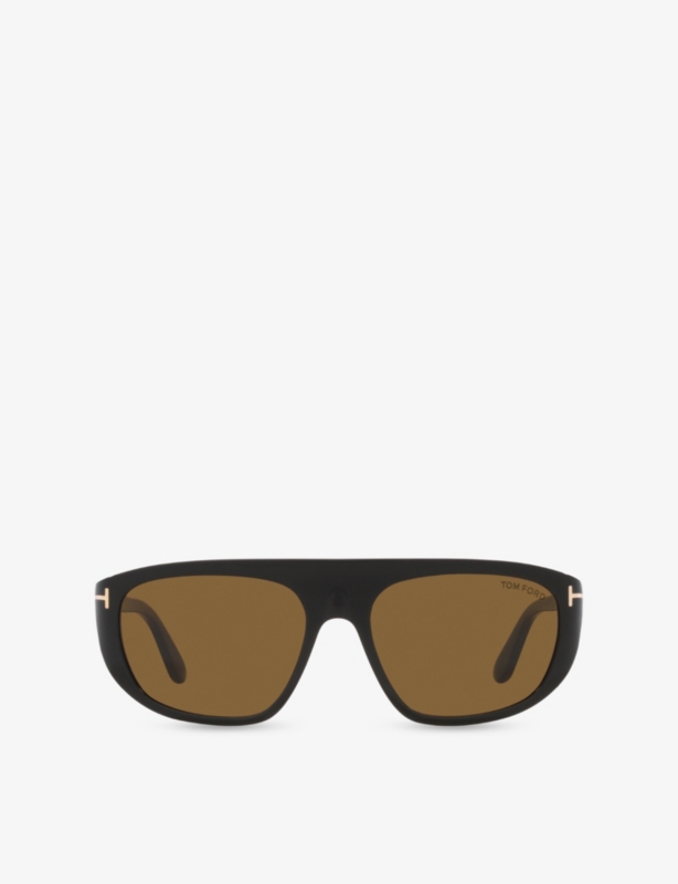 FT1002 Edward Pilot-Frame Acetate Sunglasses