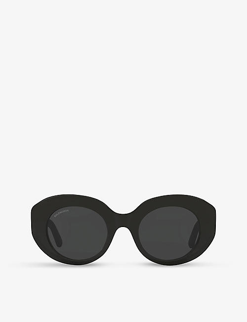 BALENCIAGA: BB0235S round-frame acetate sunglasses