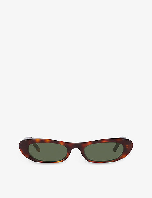 SAINT LAURENT: SL557 rectangular-frame acetate sunglasses