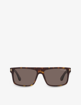 Tom Ford Womens Brown Ft0999 Square-frame Acetate Sunglasses