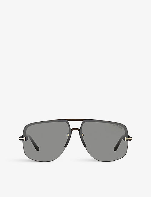 TOM FORD: FT1003 Hugo aviator-frame acetate sunglasses