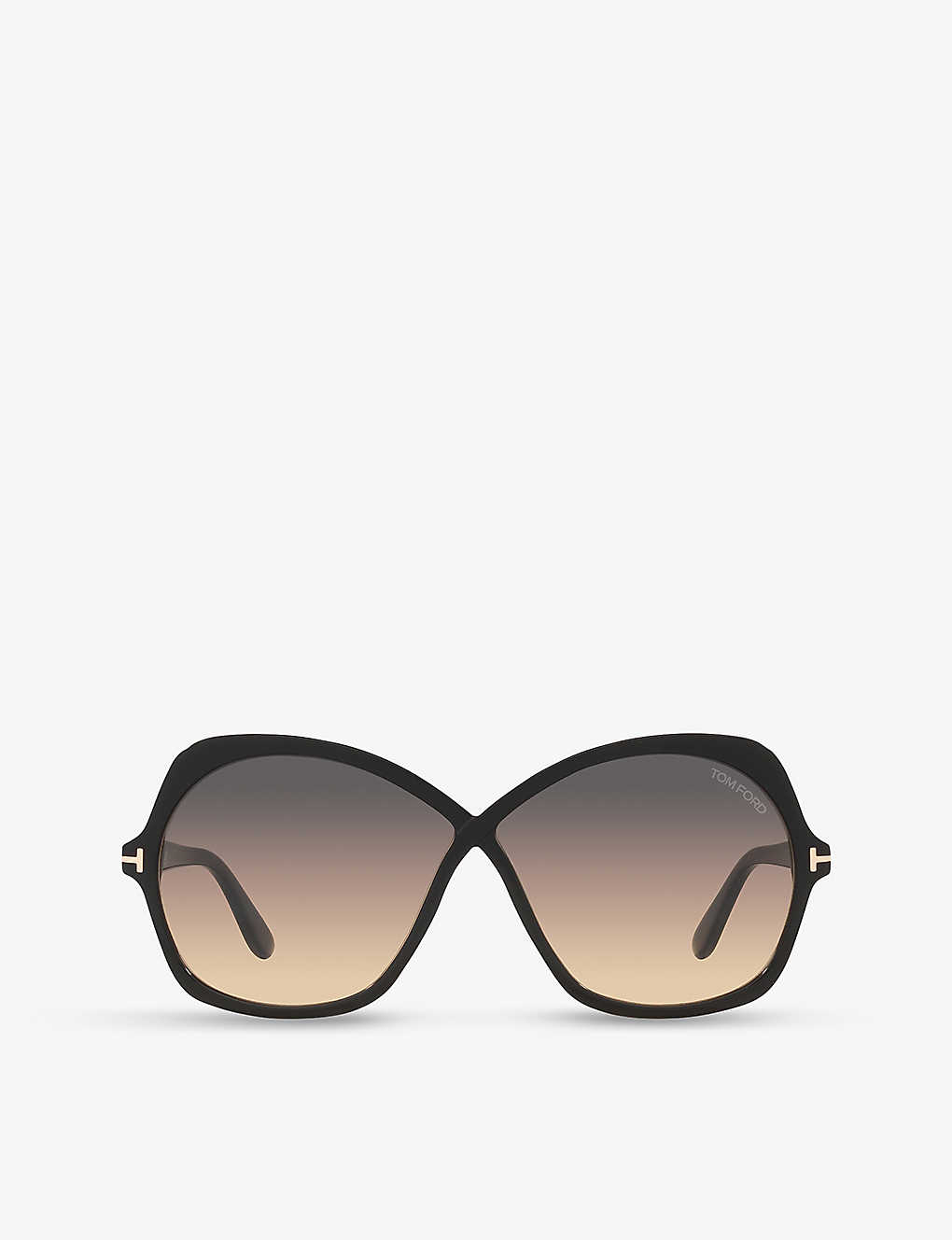 Tom Ford Womens Black Ft1013 Round-frame Acetate Sunglasses