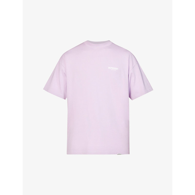 Represent Owners' Club Logo-print Cotton-jersey T-shirt In Pastel Lilac