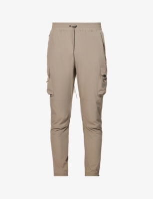 Represent Mens Taupe 247 Multi-pocket Tapered Stretch-woven Trousers
