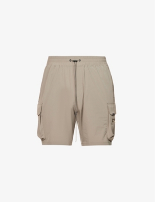 Represent Mens Taupe 247 Multi-pocket Stretch-woven Shorts In Beige
