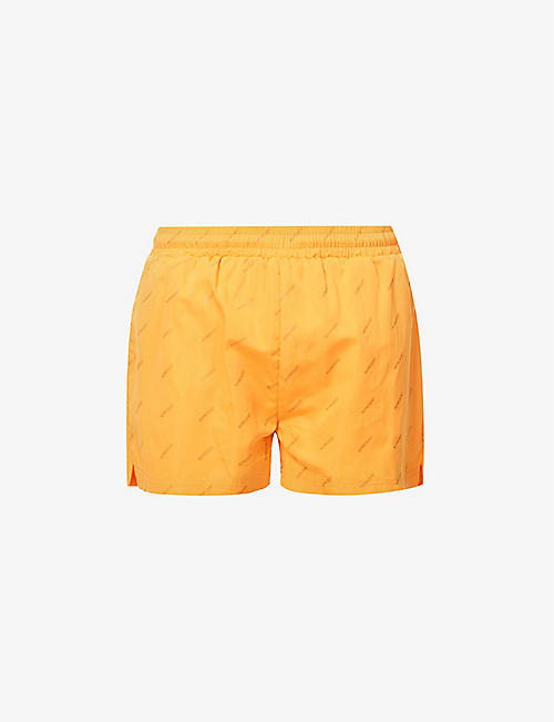 REPRESENT: Brand-patterned swim shorts