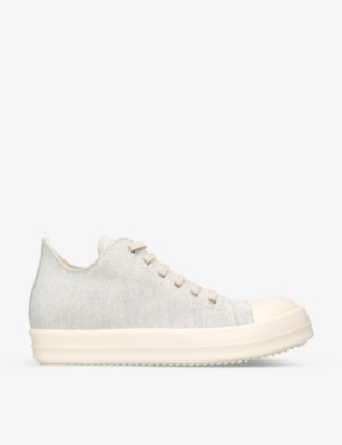DRKSHDW: Lace-up canvas mid-top trainers