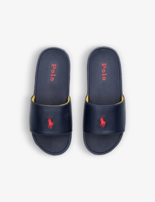 ralph lauren cayson sliders black