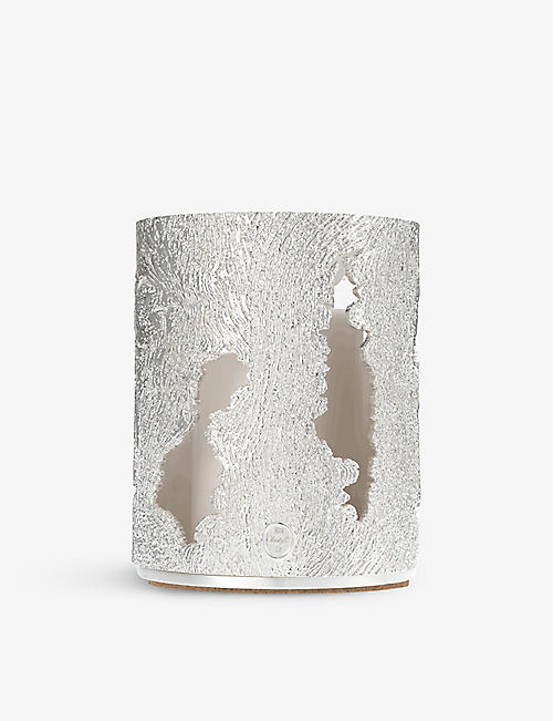 CHRISTOFLE: Sève d'argent large silver-plated candle hurricane 11.5cm