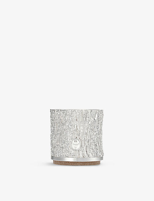 CHRISTOFLE: Sève d'argent small silver-plated candle hurricane 2.5cm