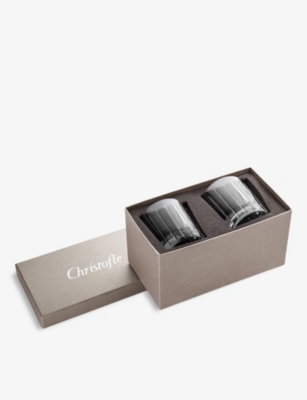 CHRISTOFLE: Iriana crystal lowball tumblers set of two