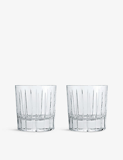 CHRISTOFLE: Iriana crystal lowball double tumblers set of two