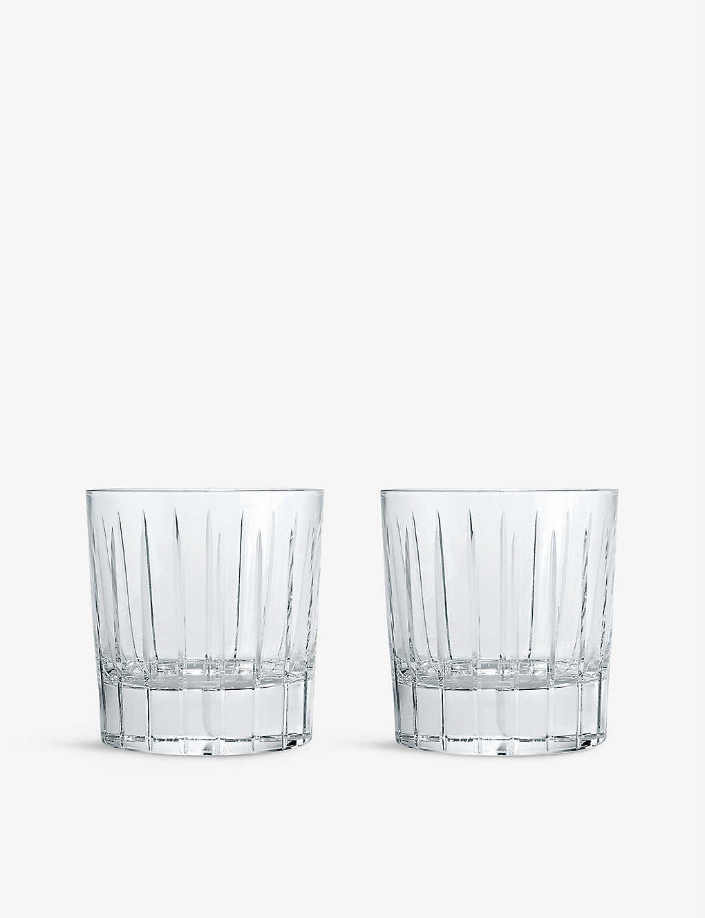 Christofle Iriana Crystal Lowball Double Tumblers Set Of Two