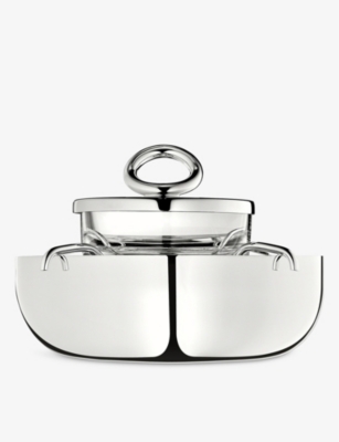 CHRISTOFLE: Vertigo silver-plated metal caviar set