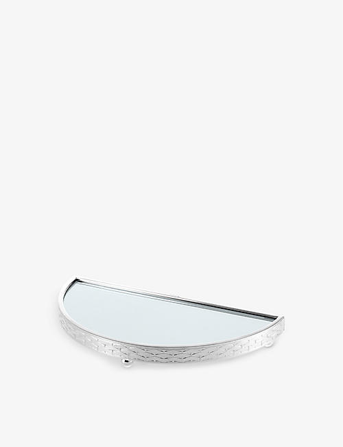 CHRISTOFLE: Seve D'Argent silver-plated metal tray 32cm