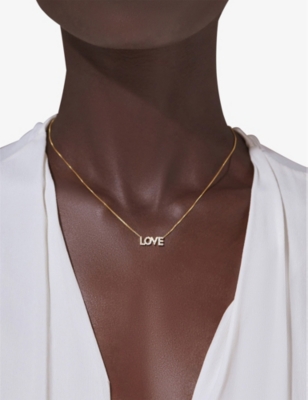 RACHEL JACKSON: Lovestruck recycled 9ct yellow-gold and diamond necklace