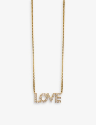 RACHEL JACKSON: Lovestruck recycled 9ct yellow-gold and diamond necklace