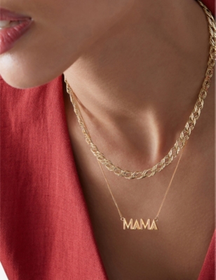 RACHEL JACKSON: Mama 22ct yellow gold-plated sterling silver necklace