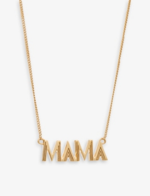 RACHEL JACKSON: Mama 22ct yellow gold-plated sterling silver necklace