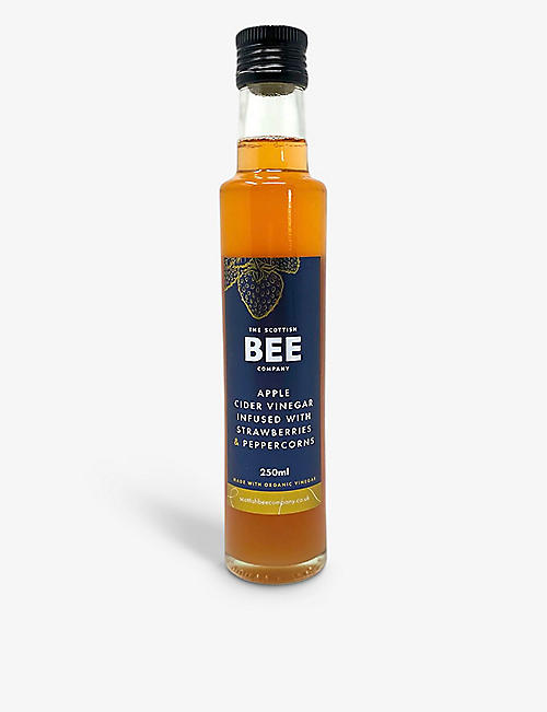 CONDIMENTS & PRESERVES: The Scottish Bee Company strawberry and peppercorn apple cider vinegar 250ml