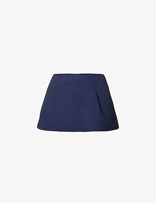 CIAO LUCIA: Corrado A-line cotton-twill mini skirt