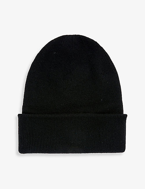 BORIS BIDJAN SABERI: Ribbed knitted cashmere beanie hat