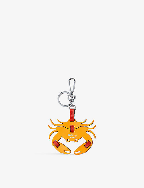 MULBERRY: Crab Puzzle leather keyring
