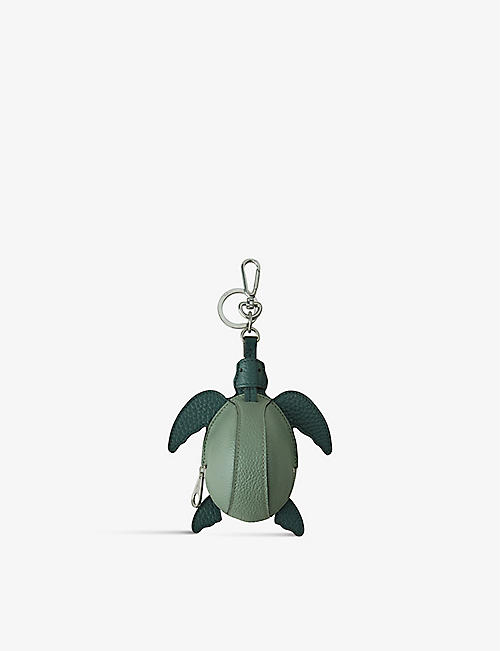 MULBERRY: Turtle zip-pouch leather keyring