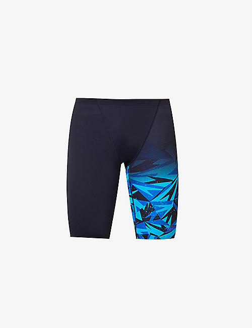 SPEEDO: Jammer graphic-print stretch-woven swim shorts